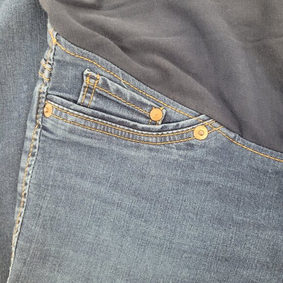 H&M &Denim Maternity Jeans Mama Super Skinny High Rib Medium Wash Women's Size 6 - Picture 7 of 15